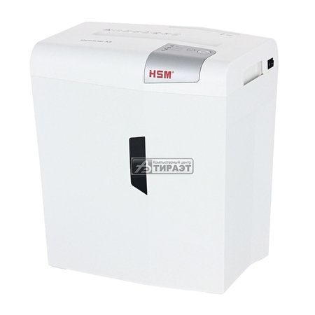 Уничтожитель документов HSM shredstar X5 (P-4, 5л.,4.5x30мм,18литр, скрепки/скобы/пл.карты/CD, 1043121) купить по самой низкой цене