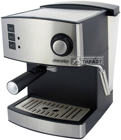 Кофеварка Mesko MS 4403 (молотый кофе, эспрессо/капучино, рожк, 850Вт, 15бар, 1.6л) купить по самой низкой цене