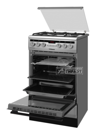 Плита комбинированная Hansa  FCMXS582977 4конф, эл.духовка, гриль, конвекция, нержав.сталь/чугун, автоподжиг купить по самой низкой цене