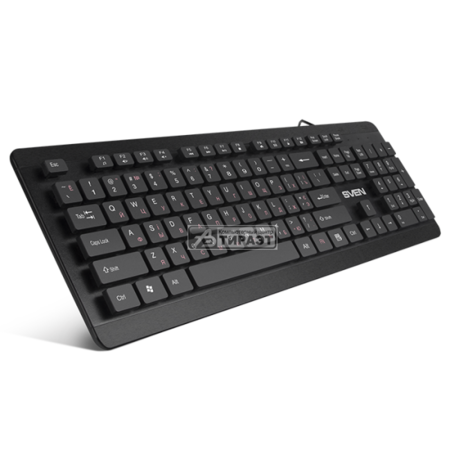 Клавиатура SVEN KB-E5700H  USB, black, HUB 2port, 104+12кл, Slim купить по самой низкой цене