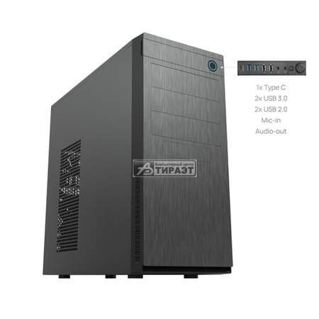 Корпус MidiTower ATX Chieftec HC-10B-OP, черный, без БП купить по самой низкой цене