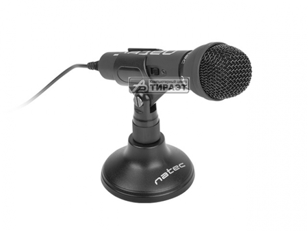 Микрофон настольный/ручной Natec Adder (NMI-0776) 20-20000Hz, Mini Jack 3.5mm, кабель 1.8м., Black купить по самой низкой цене