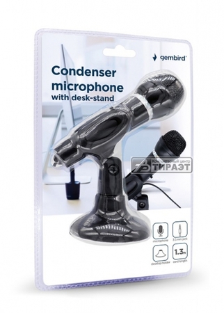 Микрофон настольный (MIC-D-04) подставка, выключатель, 20Hz-20kHz, 3.5mm TRS audio jack, 1.3m купить по самой низкой цене