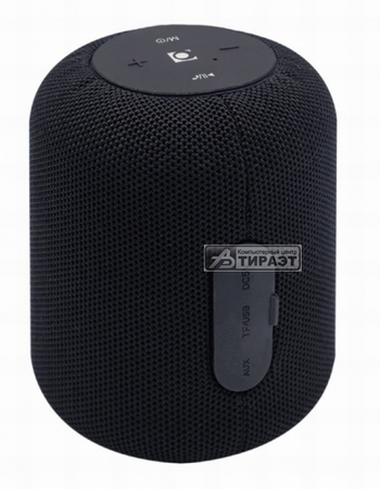 Портативная акустика Gembird SPK-BT-15-BK, BT v.5.1., USB/mSD, AUX, FM, 5W, 1200mAh, 100-20000Hz, микр., black купить по самой низкой цене
