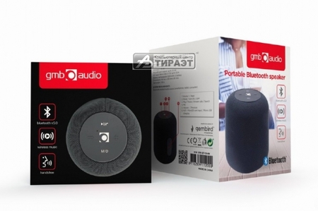 Портативная акустика Gembird SPK-BT-15-BK, BT v.5.1., USB/mSD, AUX, FM, 5W, 1200mAh, 100-20000Hz, микр., black купить по самой низкой цене