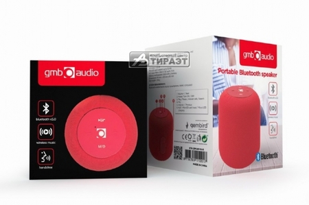 Портативная акустика Gembird SPK-BT-15-R, BT v.5.1., USB/mSD, AUX, FM, 5W, 1200mAh, 100-20000Hz, микр., red купить по самой низкой цене