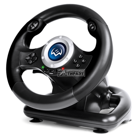 Руль + 2 педали SVEN GC-W500 USB, d=9' (230 мм), 2 оси, 8-поз. джойстик, виброотдача, цифровой и аналог. режим купить по самой низкой цене