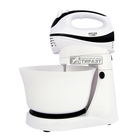 Миксер Adler AD 4206 (стационарный, 300Вт, 5 скорости, венчик, крюки, турборежим) купить по самой низкой цене