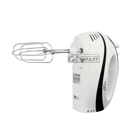 Миксер Adler AD 4206 (стационарный, 300Вт, 5 скорости, венчик, крюки, турборежим) купить по самой низкой цене