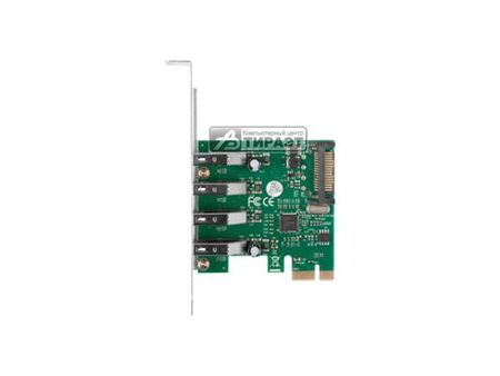 Контроллер PCIe 1x -> 4p*USB3.1 gen1  Lanberg (PCE-US3-004) купить по самой низкой цене
