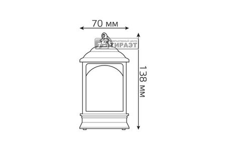 Фонарь новогодний светод. 'Снеговик' (HL030) Gauss серия Holiday, 0,1W, тёплый свет, батар. в компл. купить по самой низкой цене