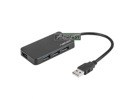 HUB NATEC MOTH (NHU-1342) 4-порта USB 3.0,  Black купить по самой низкой цене