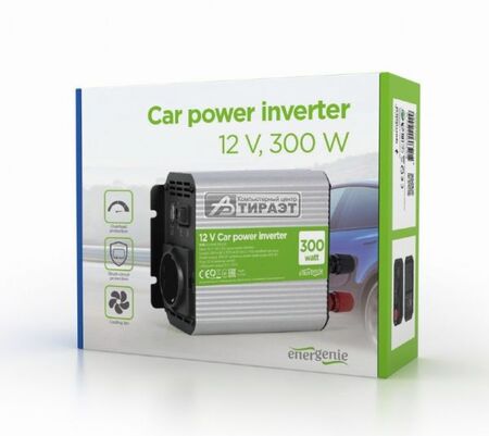 Инвертор Gembird (EG-PWC300-01) 300Вт 10-16 VDC/ 230 VAC +/- 10% at 50 Hz (+/-3Hz) купить по самой низкой цене