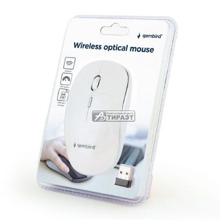 Мышь Gembird (MUSW-4B-01-W) Wireless USB, 4кн., 800-1200-1600dpi, white купить по самой низкой цене