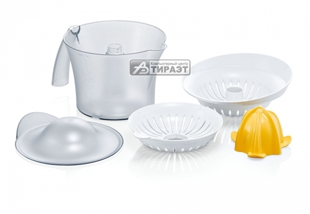 Соковыжималка для цитрусовых Bosch  MCP 3500N (25Вт, 0.8л, импульсный режим, реверс) White/Yellow купить по самой низкой цене