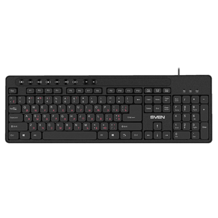 Клавиатура SVEN KB-C3060 USB, Black, 113кл. купить по самой низкой цене