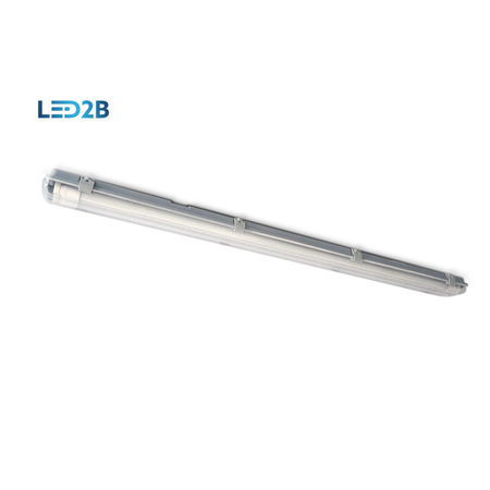 Светильник линейный под LED лампу, HERMES 2x120 LED2B, IP65 купить по самой низкой цене