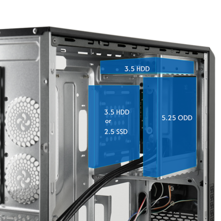 Корпус MidiTower ATX Chieftec Uni Series (UC-03B-OP) без б/п  ATX / Mini ITX / mATX купить по самой низкой цене