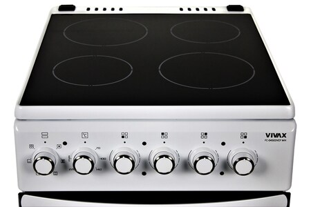 Плита электрическая VIVAX FC-04502VCF WH (4 эл.конф,, эл. духовка 52л., 50*85*65см) белая   (02357459) купить по самой низкой цене