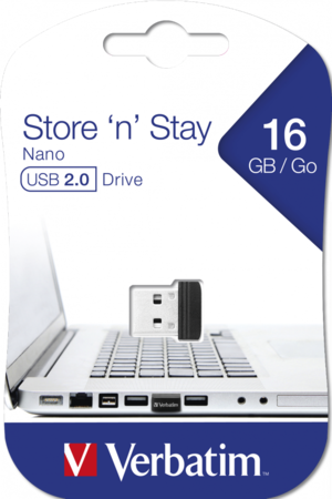 USB 2.0 FLASH CARD 16GB Verbatim Store 'n' Stay NANO USB          (арт.97464) купить по самой низкой цене