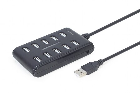 HUB  10PORT USB 2.0 Gembird (UHB-U2P10P-01) 80cm, black купить по самой низкой цене