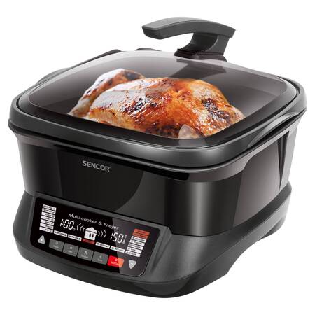 Аэрофритюрница Sencor SFR 9300BK (4.8л, 1800Вт, съемная чаша, регулируемый термостат) купить по самой низкой цене