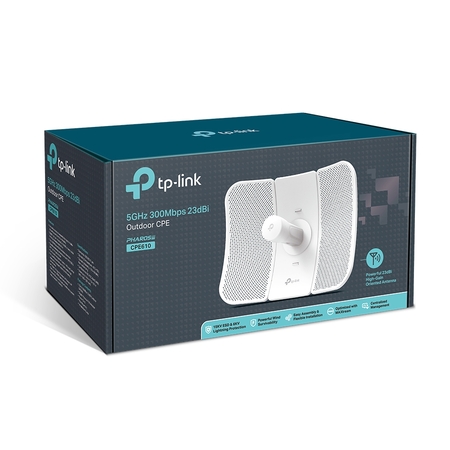 Точка доступа наружная Wi-Fi TP-LINK (CPE610) N300, 2xLan,802.11an,300Мбит/с, PoE, 5ГГц, 23дБи, IP65 купить по самой низкой цене