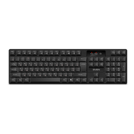 Клавиатура SVEN  KB-C2300W USB, беспроводная, Black, 104кл. купить по самой низкой цене