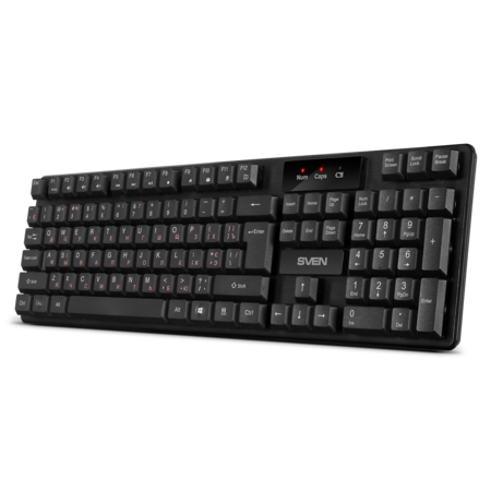 Клавиатура SVEN  KB-C2300W USB, беспроводная, Black, 104кл. купить по самой низкой цене