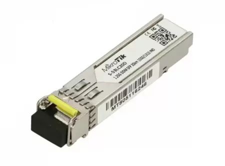 Модуль оптич. WDM SFP Mikrotik (S-53LC20D) TX1550nm/RX1310nm (жёлтый) 1.25G DDM SFP 20км. Simplex LC купить по самой низкой цене