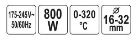 Сварочный аппарат для полимерных труб 800W Yato (YT-82251) купить по самой низкой цене