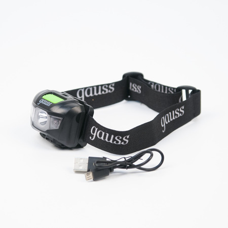 Фонарь LED налобный Gauss модель GFL405 3W 130lm Li-ion 600mAh  (GF405) купить по самой низкой цене