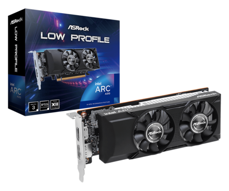 Видеокарта PCI-E 4.0 4Gb GDDR6 ASRock Intel Arc A310 4GB LP (90-G4NZZ-00UANF) 64b, 1*HDMI/DP купить по самой низкой цене