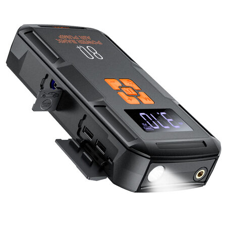 Пусковое устройство (бустер) для автомобиля Hoco QS2  8000 mAh Max ток запуска 800A/Компрессор 10.3 Бар купить по самой низкой цене