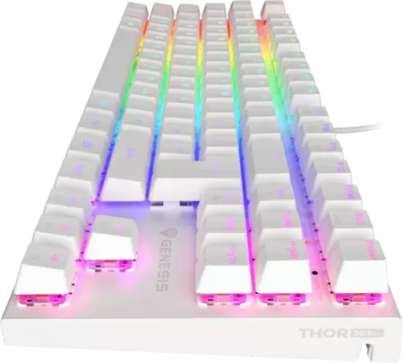 Клавиатура Genesis THOR 303 TKL WHITE  (NKG-1862) US LAYOUT RGB подсв,  переключ. Outemu Brown купить по самой низкой цене