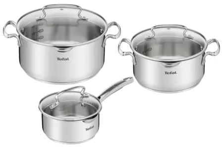 Набор посуды TEFAL Duetto Plus G719S674 / G719S655 (6 ед.)  нержавеющая сталь купить по самой низкой цене