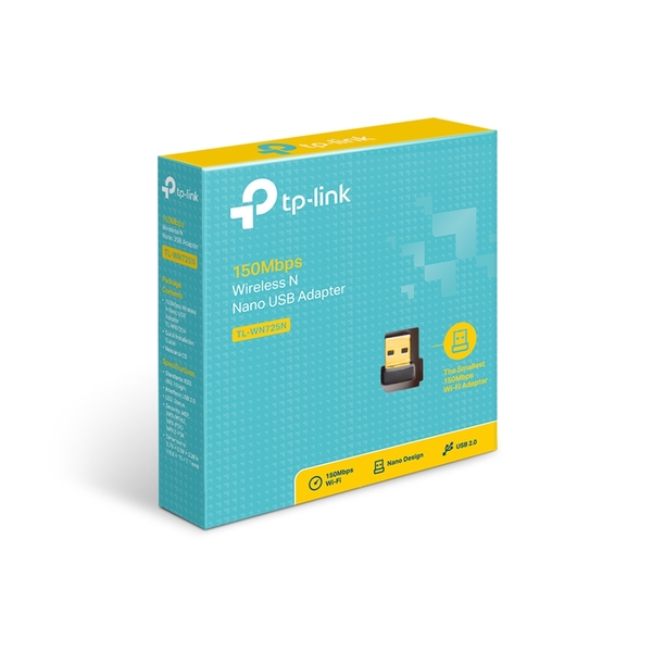Адаптер WI-FI TP-LINK TL-WN725N USB,150Мбит/с,802.11n,внутр.антенна купить по самой низкой цене