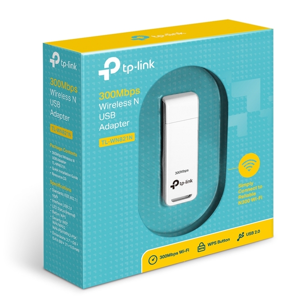 Адаптер WI-FI TP-LINK TL-WN821N USB,300Мбит/с,802.11n,встр.антенна купить по самой низкой цене