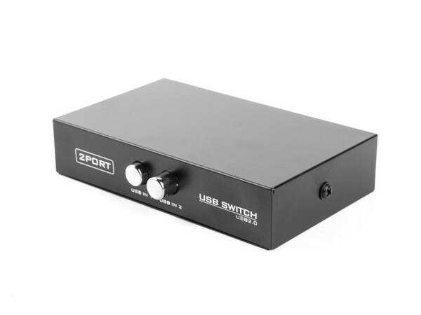 Переключатель USB 2-портовый  ручной (DSU-21) 2*USB-BF v.2.0 для 2 ПК -> USB-AF устройств. или HUB купить по самой низкой цене
