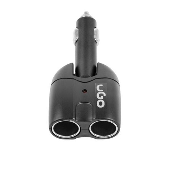 Разветвитель питания автомобиль.прикуривателя UGO (URS-1019) 2*port 2 x 12/24V MAX 8A/100W, black купить по самой низкой цене