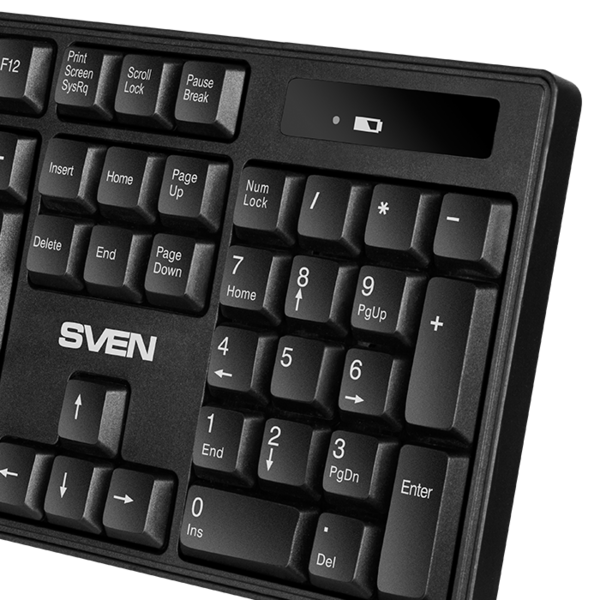 Клавиатура SVEN KB-C2100W USB, беспроводная, Black, 104кл. купить по самой низкой цене
