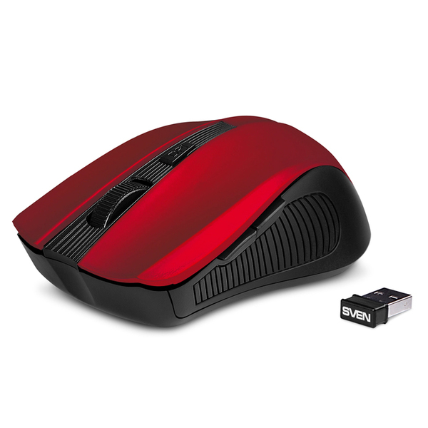 Мышь SVEN RX-350W Wireless, 5+1кл., 600/1000/1400dpi, Red купить по самой низкой цене