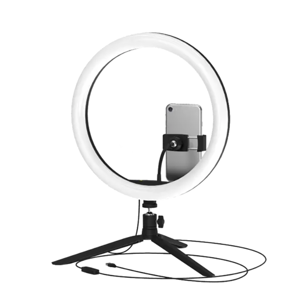 Светильник кольцевой Gauss (RL002) 14W, 700lm, 3000-6500K, 5V USB, IP20, 260*23мм, черный, ДУ купить по самой низкой цене