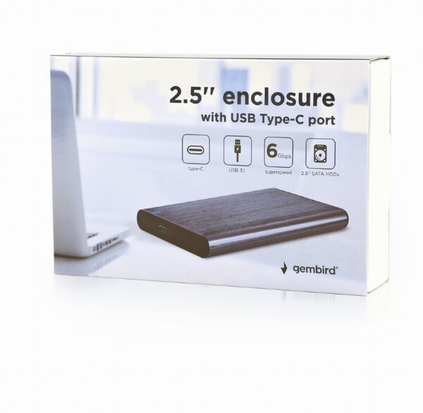 Карман внешний с интеф. USB3.1 (Type-C) для HDD 2.5'/SATA (EE2-U3S-6)  7 - 9.5мм, до 4Tb, алюмин. корпус купить по самой низкой цене