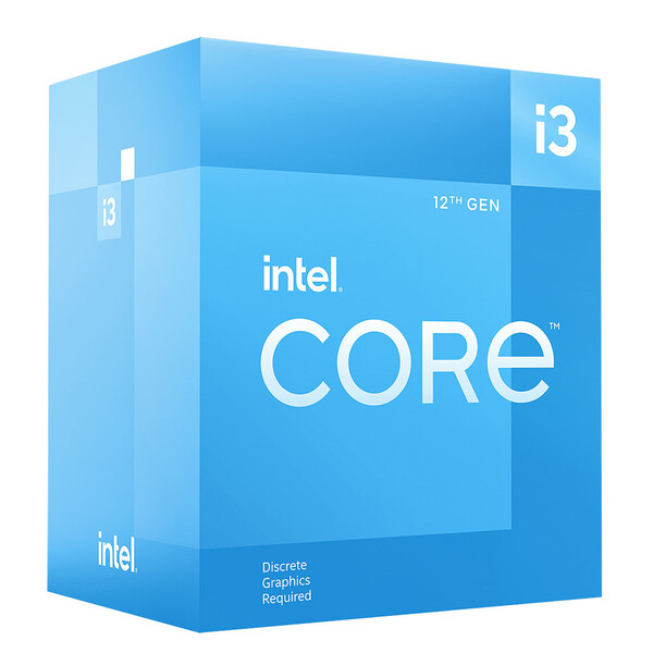 CPU INTEL I3-12100F LGA1700, 3.3(max 4.3)GHz, 12Mb, BOX, 4*CORE, TDP 58W (BX8071512100F) купить по самой низкой цене
