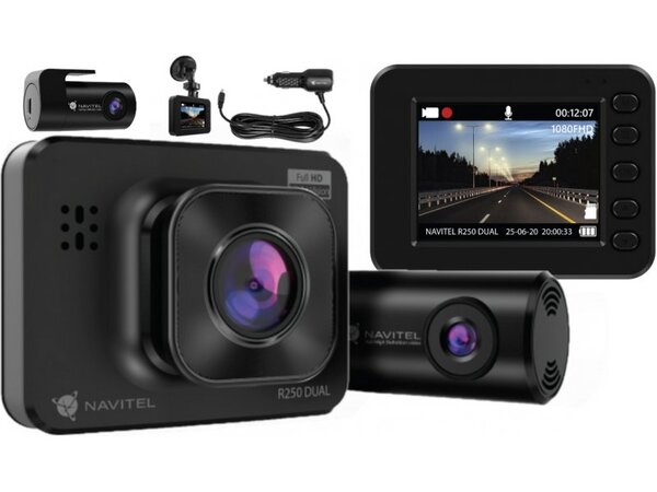 Автомобильный видеорегистратор NAVITEL (R250 DUAL) 2 камеры, микрофон, динамик купить по самой низкой цене
