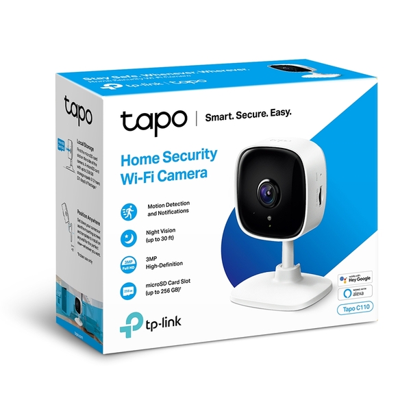 Камера Wi-Fi TP-LINK (Tapo C110) 3Mp, 2304*1296, микрофон, динамик, оповещение о движении, ИК купить по самой низкой цене