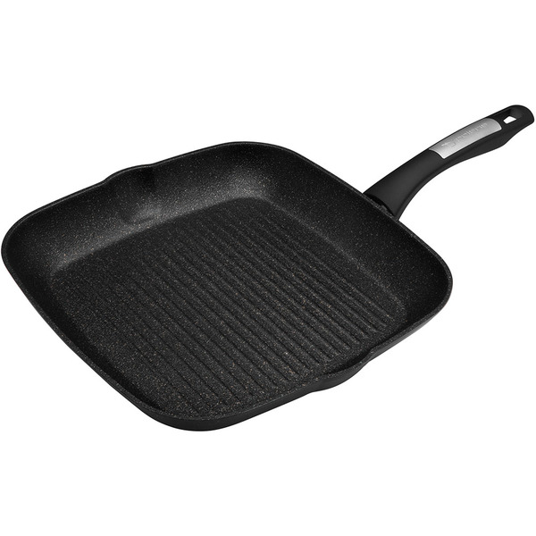 Сковорода-гриль Polaris Monolit-28G (алюмин.) 28см, без крышки, антиприг.покрытие, для любых типов плит купить по самой низкой цене