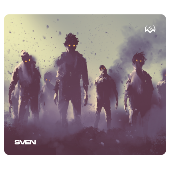 Коврик SVEN МР-G02S Zombie (коврик д/опт. мыши, резина/ткань, 230х200х2мм) купить по самой низкой цене