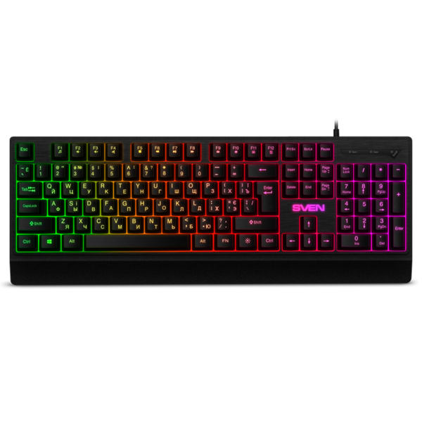 Клавиатура SVEN KB-C7150EL USB, black, RGB подсветка с регулир. яркости и дышащим режимом купить по самой низкой цене